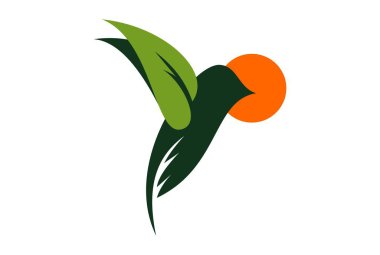 yaprak yeşil kuş logosu