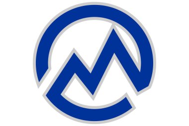 Harf M logosu dağlar