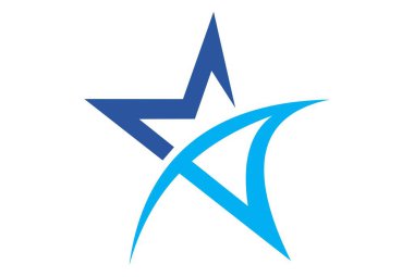 mektup bir yıldız Soyut logo