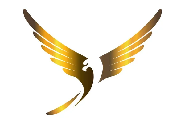 Gold Eagle Logo Ikonu Vektor — Stockový vektor