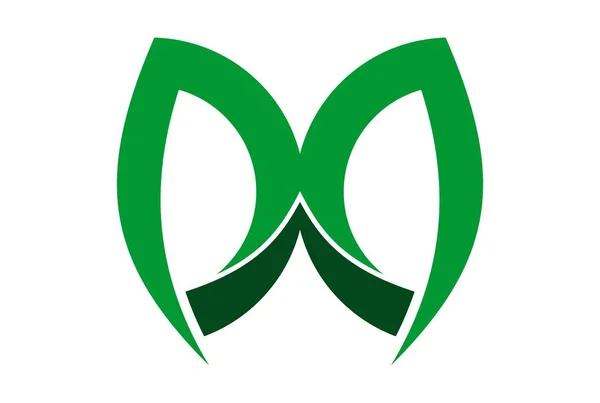 Letra Logotipo Abstrato Verde Vetor Ícone — Vetor de Stock