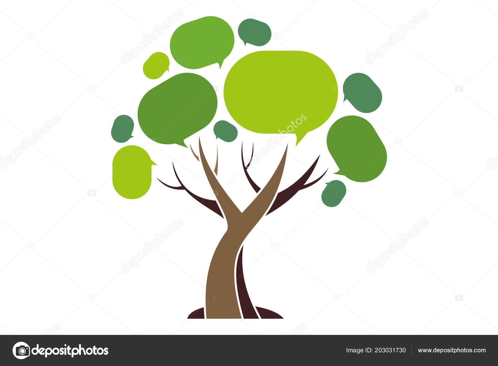 Social Connection Tree Logo Stock Vector Image by ©adhevaart #203031730