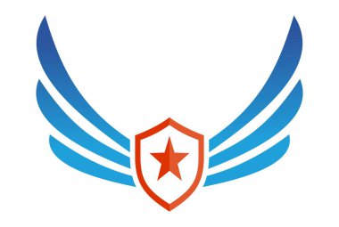 kanatları yıldız logo kalkan