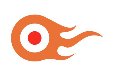 O harfi yangın logo simge