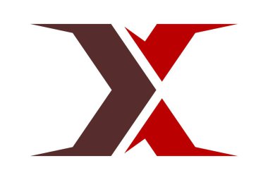 Soyut logo vektör x harfi