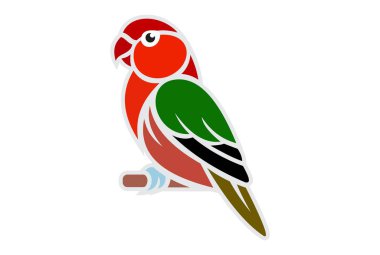 aşk kuş vektör logo simge