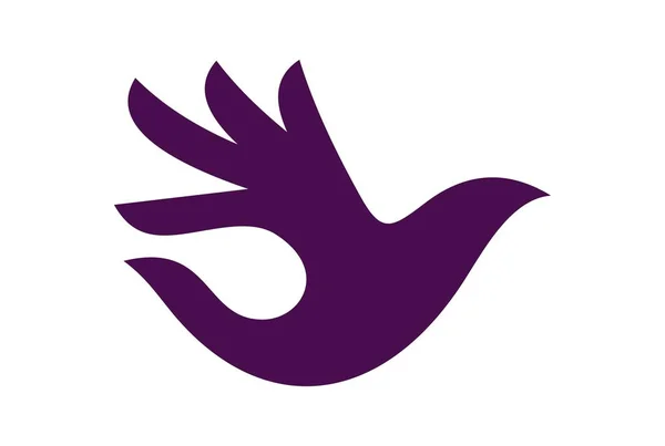 Abstrakte Vogelhand Logo — Stockvektor