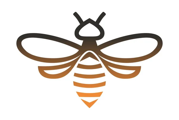 Vector Del Logotipo Abeja Oro — Archivo Imágenes Vectoriales