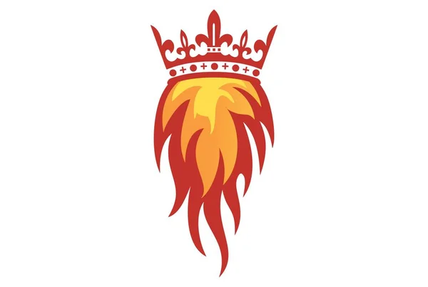King Fire Logo Vector — Stock Vector