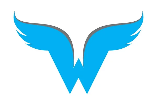 Γράμμα Φτερά Διάνυσμα Λογότυπο — Διανυσματικό Αρχείο