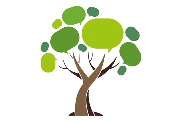 Sosyal bağlantı ağaç logosu