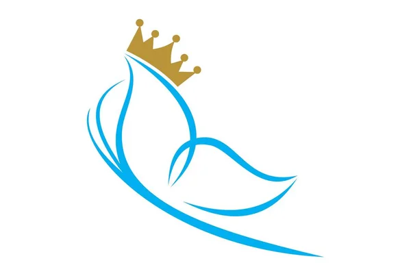 Kraliçe kelebek logo vektör simge