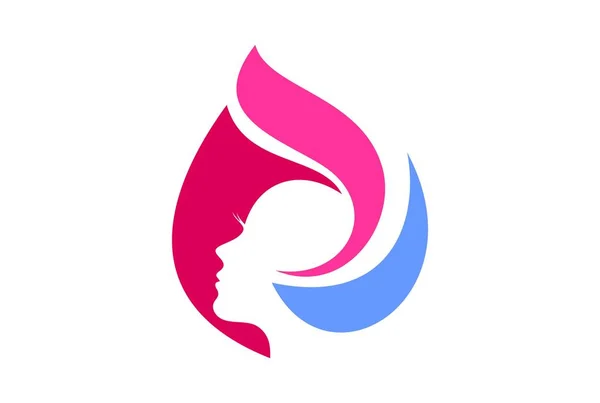 Soyut güzellik çiçek logosu gül