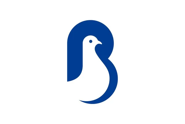 Buchstabe Vogel Logo Konzept — Stockvektor