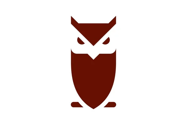 Búho Marrón Logo Concepto Icono — Vector de stock
