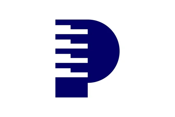 Letter Piano Logo Concept Icon — Stock Vector