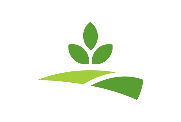 Grüne Gartenplantage Logo Symbol — Stockvektor