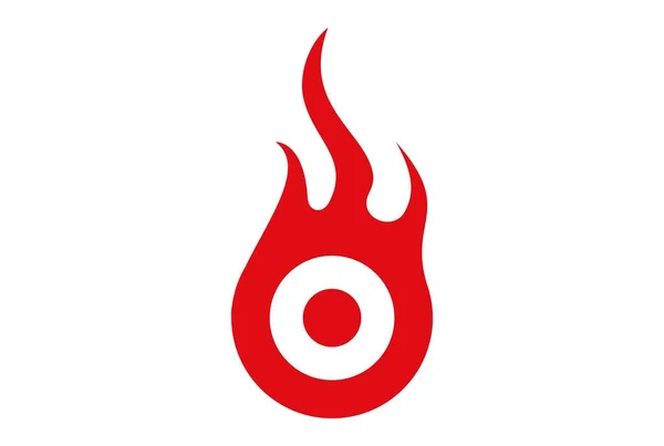 Fogo Olho Abstrato Letra Logotipo Ícone —  Vetores de Stock