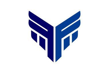 Soyut harfi f kartal yüz logo simge