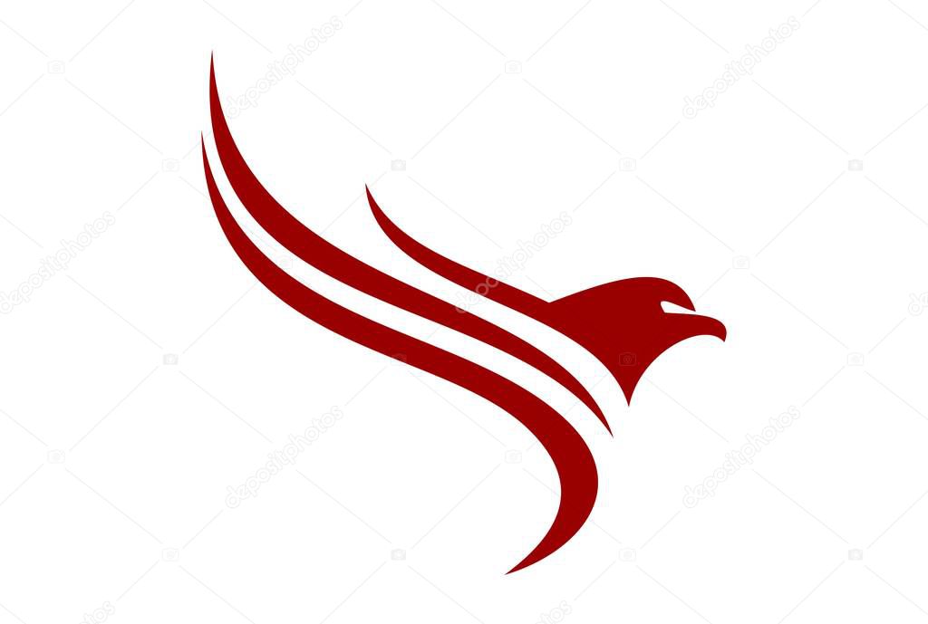 abstract eagle vector icon logo
