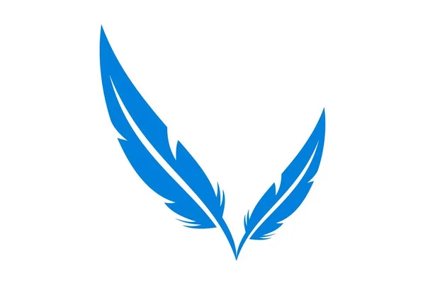 Φτερό Γράμμα Αφηρημένη Λογότυπο Εικονίδιο Διάνυσμα Διανυσματική Έννοια Επίπεδη Σχεδίαση — Διανυσματικό Αρχείο