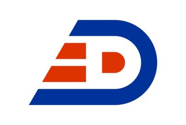 D harfi hızlı hızlı logo simge vektör kavramı düz tasarımı