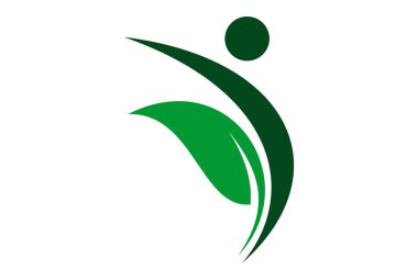 harf ı doğa yaşam bırakır logo simge vektör kavramı düz tasarımı