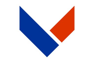 mektup v vektör logo simge vektör kavramı düz tasarımı