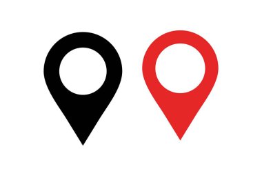 konumu logo simge vektör vektör kavramı düz tasarımı