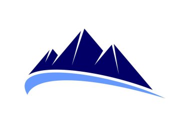 dağ logo simge vektör grafik vektör kavramı düz tasarımı