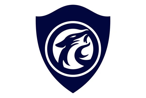 Jaguar Shield Guard Power Protection Concept Logo Icon — Stock Vector