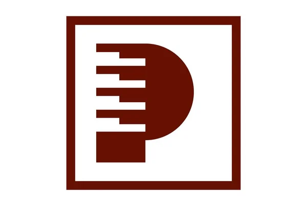 Літера Фортепіано Абстрактний Логотип Значок Векторна Концепція Плоский Дизайн — стоковий вектор
