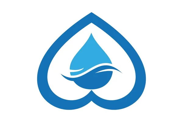su mavi aşk kavramı logo simge vektör kavramı düz tasarımı