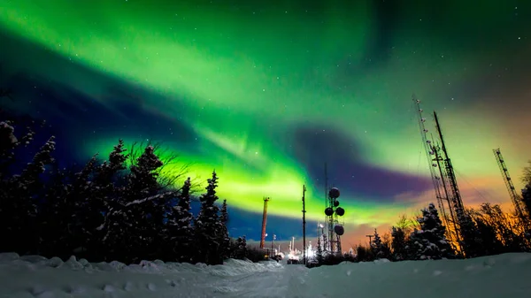 Nordlicht Bei Alaska — Stockfoto
