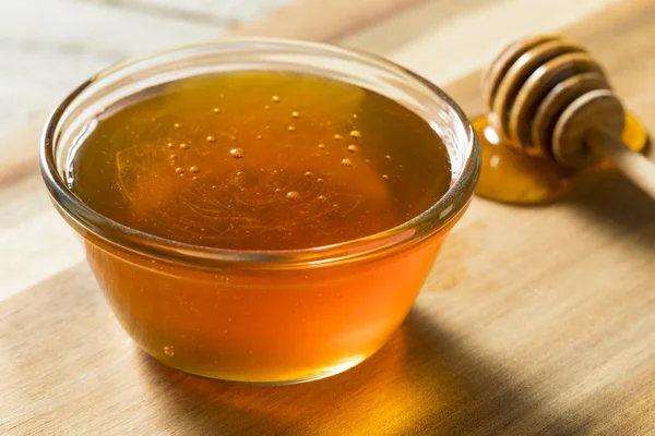 Dark Organic Mentah Buckwheat Honey Bowl — Stok Foto