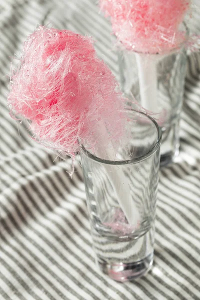Floss Bonbons Coton Fait Maison Rose Sur Bâton — Photo