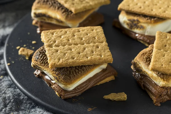 Olores Chocolate Caseros Con Malvaviscos Galletas —  Fotos de Stock