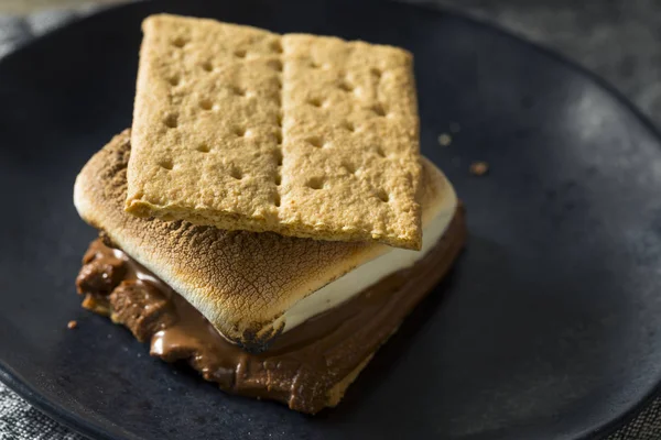Homemade Chocolate Smores Marshmallows Cookies — Stock Photo, Image