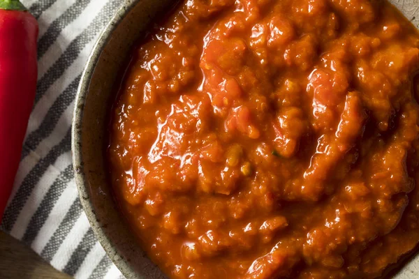 Homemade Spicy Harrisa Sauce Bowl — Stock Photo, Image