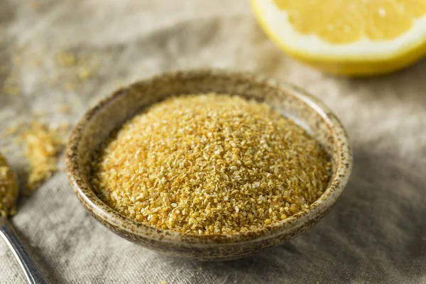 Raw Dry Organic Lemon Rind Zest Bowl — Stock Photo, Image