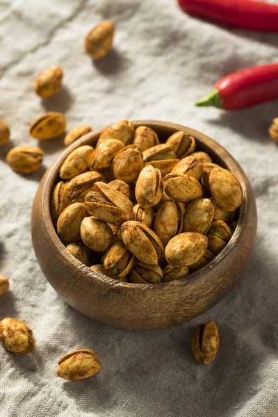 Pistachos Caseros Con Conchas Picantes Tazón — Foto de Stock