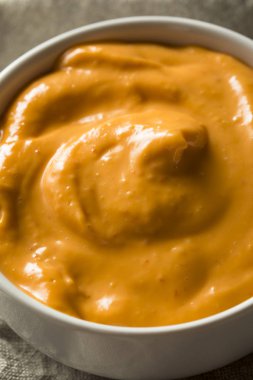 Ev yapımı baharatlı Mayo Aioli hazır kullanım için