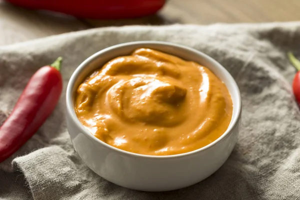 Ev yapımı baharatlı Mayo Aioli hazır kullanım için