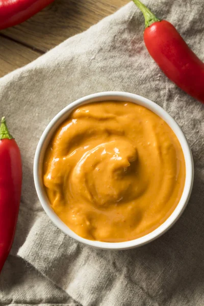 Ev yapımı baharatlı Mayo Aioli hazır kullanım için