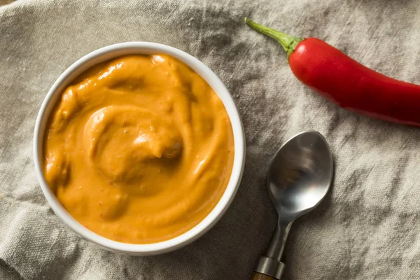 Ev yapımı baharatlı Mayo Aioli hazır kullanım için