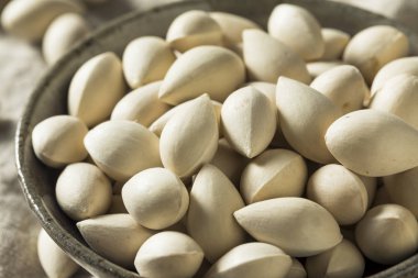 Bir kase içinde çiğ kurutulmuş organik Ginkgo Fındık