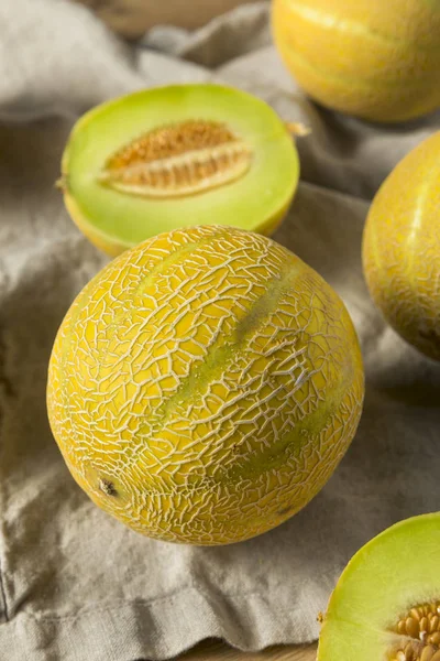 Melón Limón Orgánico Crudo Listo Para Comer — Foto de Stock