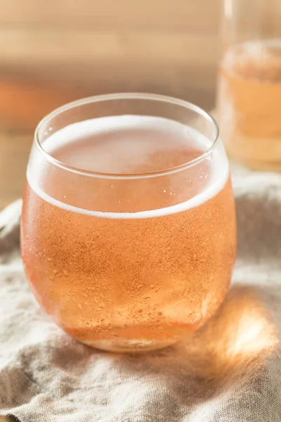 Alcoholic Sparkling Rose Sider Glass — стоковое фото