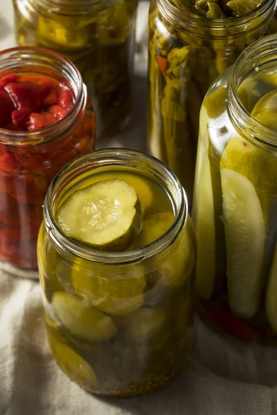 Verduras Escabeche Caseras Frascos Listos Para Comer —  Fotos de Stock