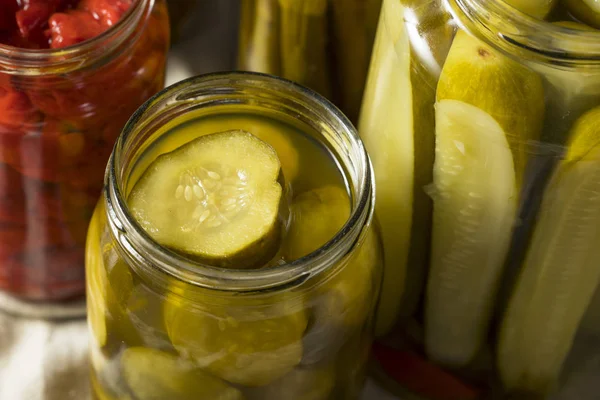 Verdure Sottaceto Fatte Casa Barattoli Pronte Mangiare — Foto Stock